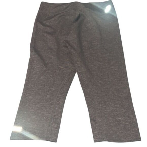 Asics Gray Cropped Leggings Womens LG Polyester/Elastane Blend Stretchy Activewe - Picture 4 of 7